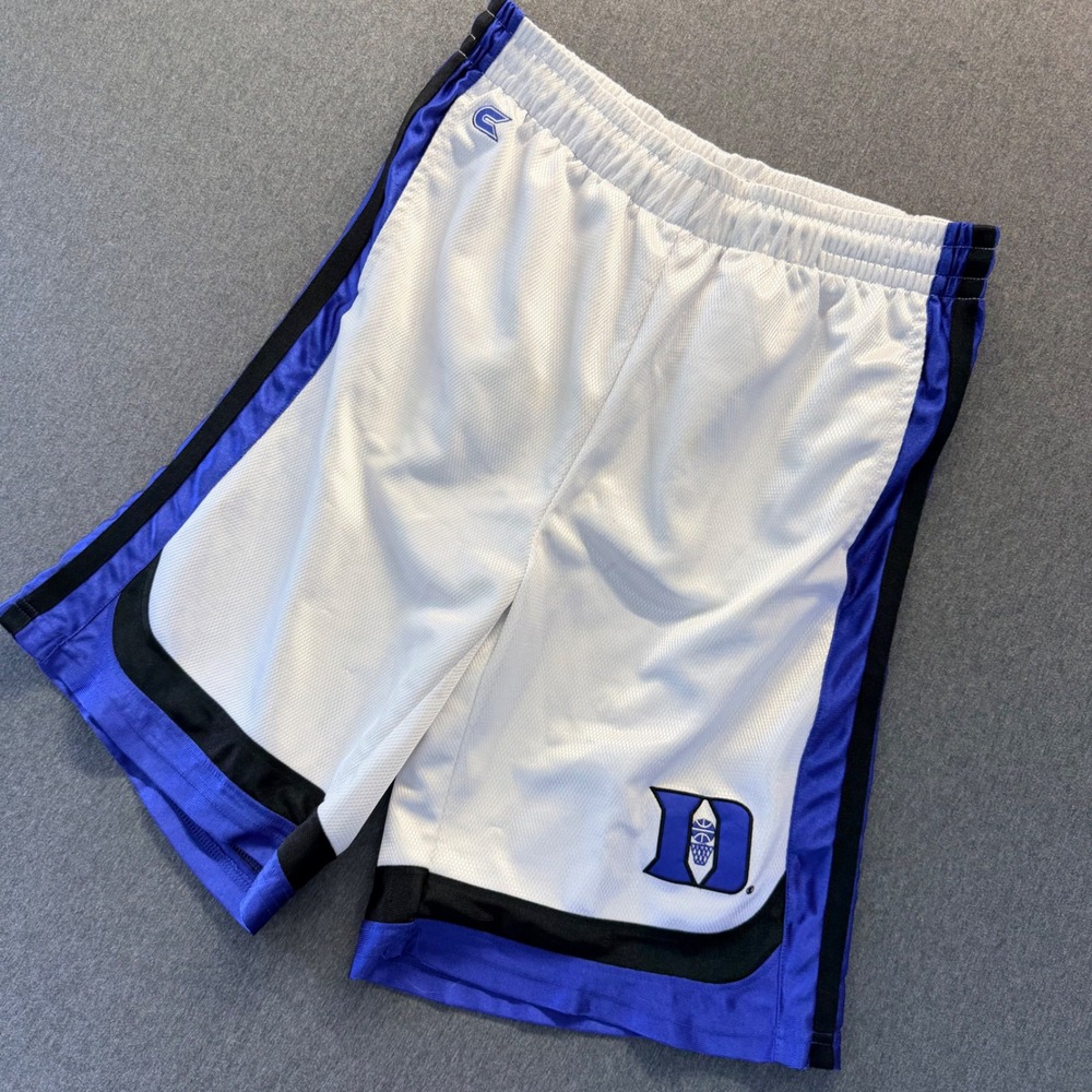 Colosseum Duke Blue Devils Basketball Shorts Mens Medium White Mesh Athletic